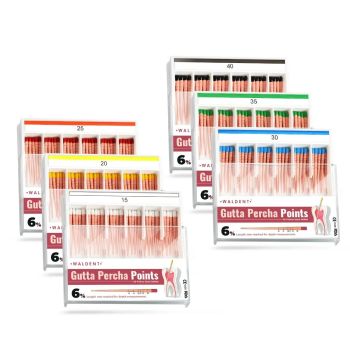 Waldent Gutta Percha Points 6% (Length Marked)