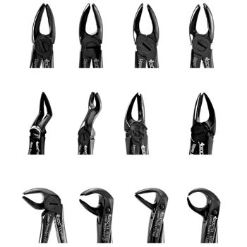 GDC Black Plasma Coated Extraction Forcep Kit