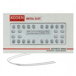Koden Cera Lock Ceramic Self Ligating Bracket Kits With 3 Sets of Cu NiTi Archwires