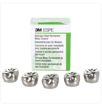 3M ESPE Stainless Steel Permanent 1st Molar Crown (Set Of 5)