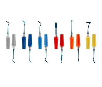 GDC Composite Instrument Titanium Blue Silicone Handle Set of 6