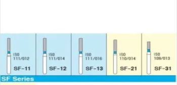 Mani Diamond Burs - Straight Flat End / Sf Series