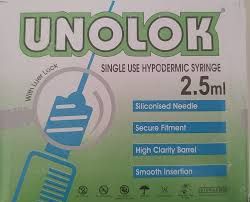 HMD Unolok Syringe 2.5ml | 26 Gauge | 1.5 Inch Needle